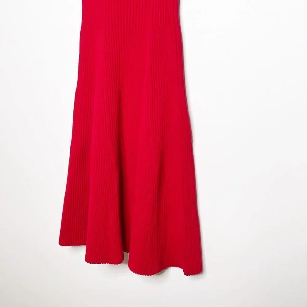 KATE SPADE Red Off The Shoulder Sweater Dress